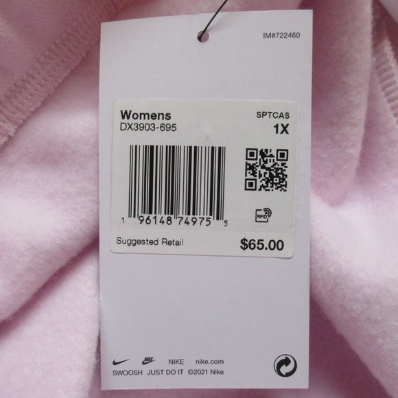 New NIKE Sweatpants Size 1X Pink Standard Fit - Picture 9 of 10